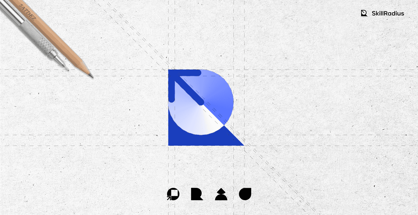 SkillRadius logo design