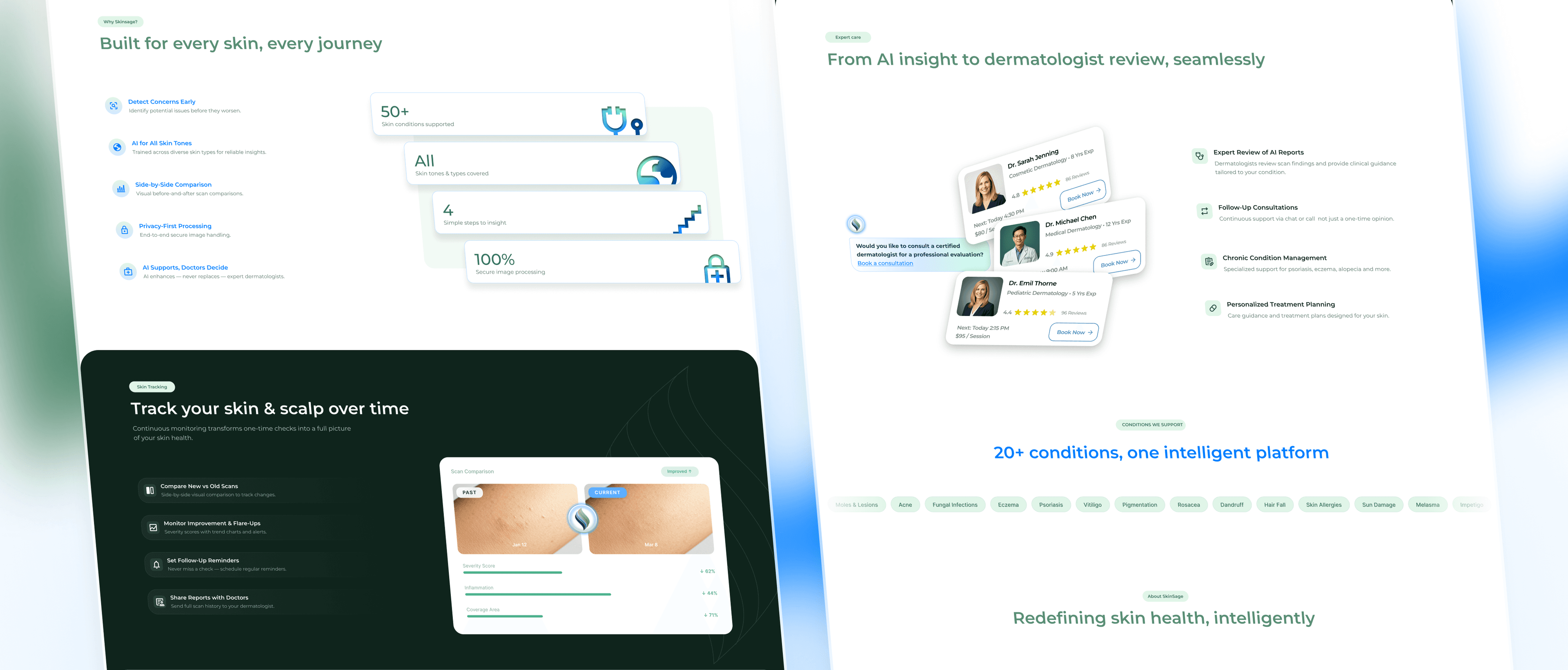 SkinSage landing page 2